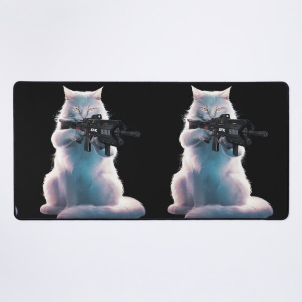 Item preview, cat cute military tactical gun army combat kitty adorable designed and sold by thechoice1.