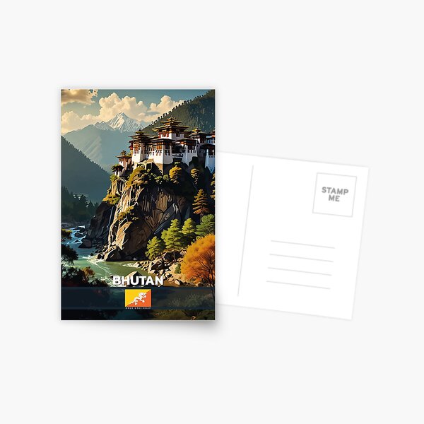 Aperçu de l'œuvre Voyage au Bhoutan  créée et vendue par Thistle-TShop.