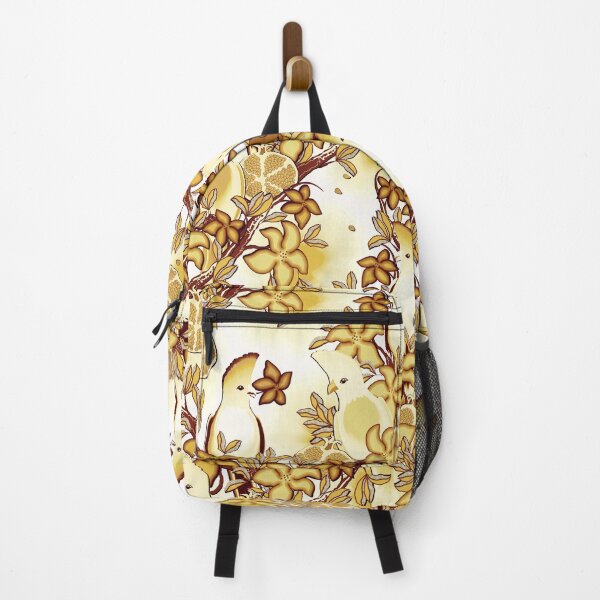 Item preview, Paradise birds,Yellow-brown on white background designed and sold by Alex  Blud.