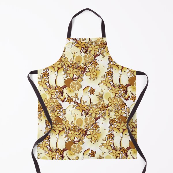 Item preview, Paradise birds,Yellow-brown on white background designed and sold by Alex  Blud.