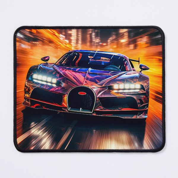 Item preview, Bugatti Chiron Super Sport Hypercar In Modern City With Lights Reflections designed and sold by RevUpDesign.