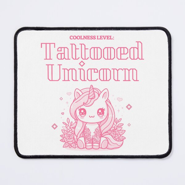 Item preview, Kawaii Tattooed Unicorn T-Shirt - Cute & Edgy Unicorn Apparel designed and sold by Brudy-R.