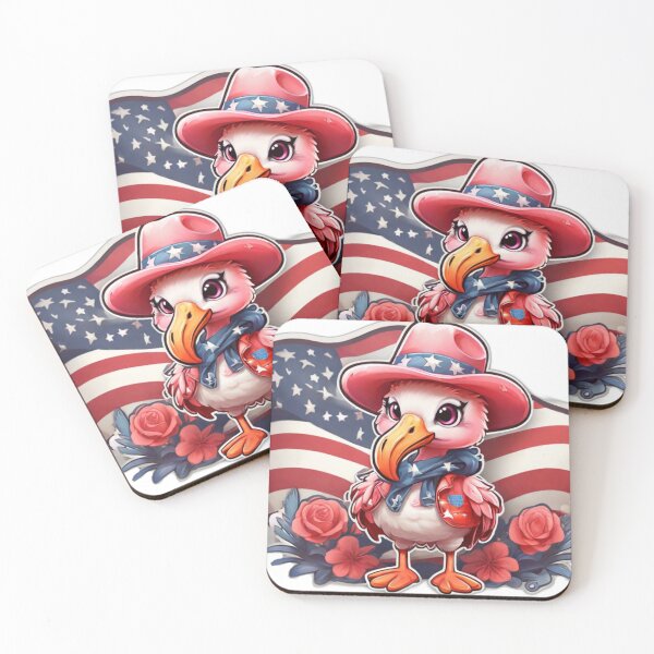 Item preview, Patriotic Flag Flamingo designed and sold by NeatThingLover.