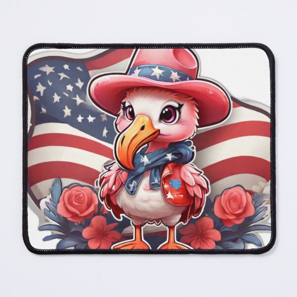 Item preview, Patriotic Flag Flamingo designed and sold by NeatThingLover.