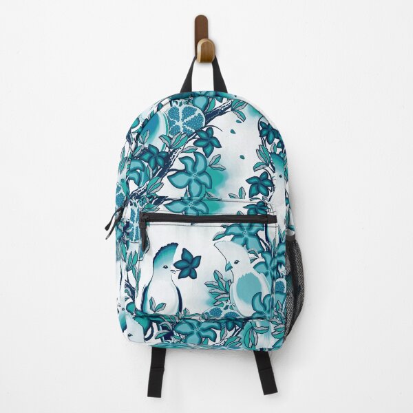 Item preview, Paradise birds, Sea green-blue on white background designed and sold by Alex  Blud.