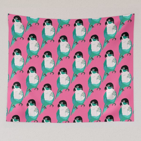 Item preview, Cute Turquoise Green Cheek Conure designed and sold by TiffinByLK.