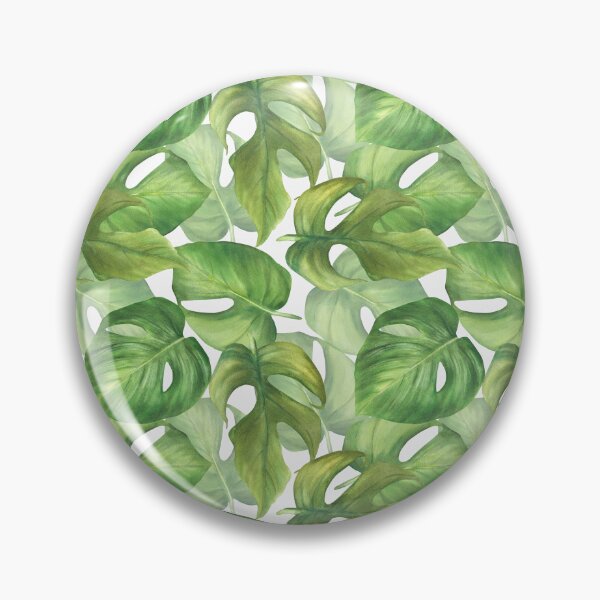 Item preview, Tropic leaves, summer exotic green Hawaiian pattern design. Watercolor hand drawn clipart designed and sold by BartolArt.