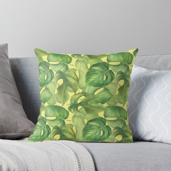 Item preview, Tropic leaves, summer exotic green Hawaiian pattern design. Watercolor hand drawn clipart designed and sold by BartolArt.