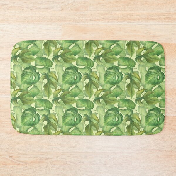 Item preview, Tropic leaves, summer exotic green Hawaiian pattern design. Watercolor hand drawn clipart designed and sold by BartolArt.