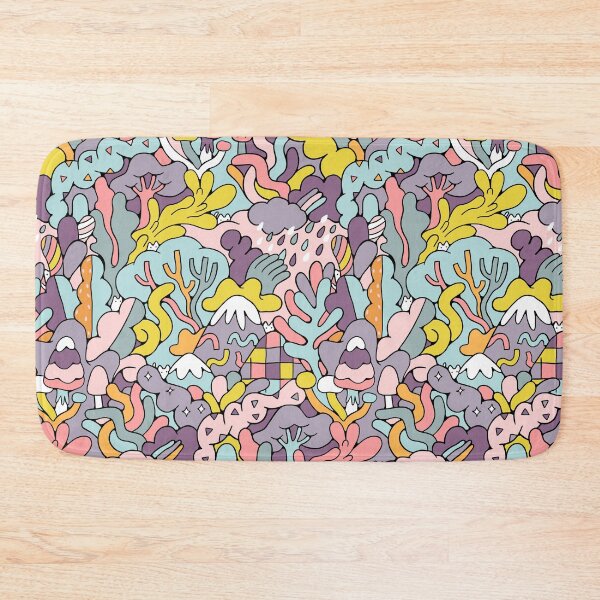 Item preview, Summer doodle mountains and hiding cats designed and sold by kostolom3000.