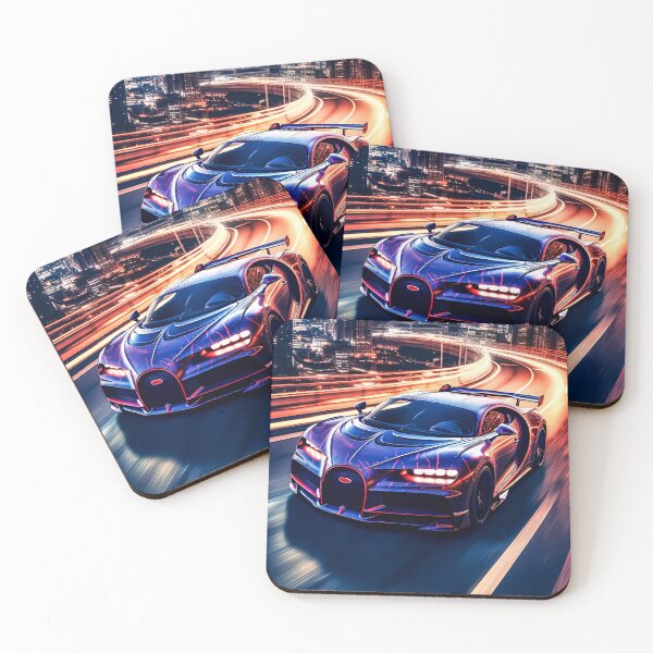 Item preview, Bugatti Chiron Pur Sport Hypercar In Modern City With Blinding Lights Effect designed and sold by RevUpDesign.