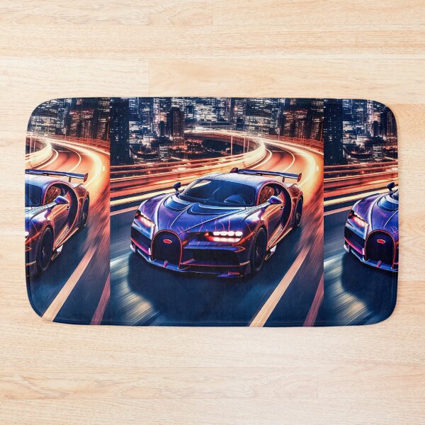 Item preview, Bugatti Chiron Pur Sport Hypercar In Modern City With Blinding Lights Effect designed and sold by RevUpDesign.