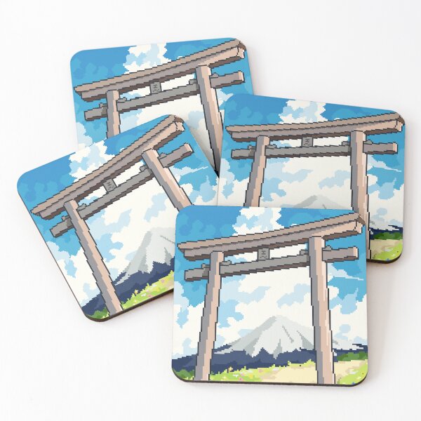 Item preview, tori gate pixel art japan designed and sold by Ekira Pop Pixel.