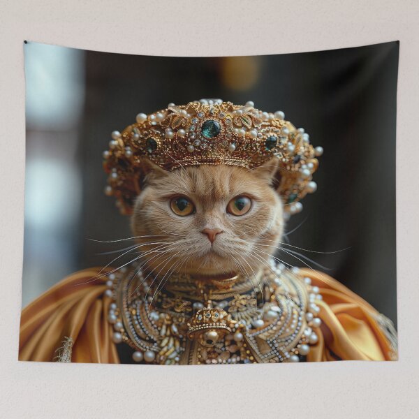 Item preview, Cat Portrait - Queen designed and sold by aleezon.