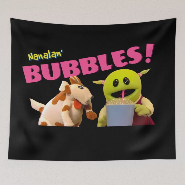 Item preview, Nanalan' Bubble Adventure - Whimsical Fan Art Print Featuring Beloved Characters in a Playful Bubble-Filled Scene designed and sold by FEBRICAST.