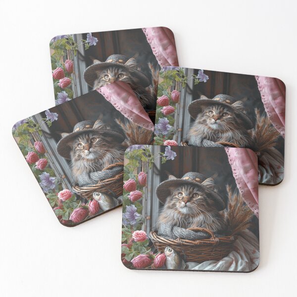 Item preview, Cat Portrait - Flowers And Bucket designed and sold by aleezon.