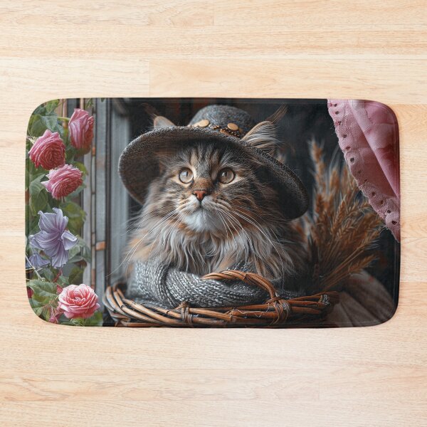 Item preview, Cat Portrait - Flowers And Bucket designed and sold by aleezon.