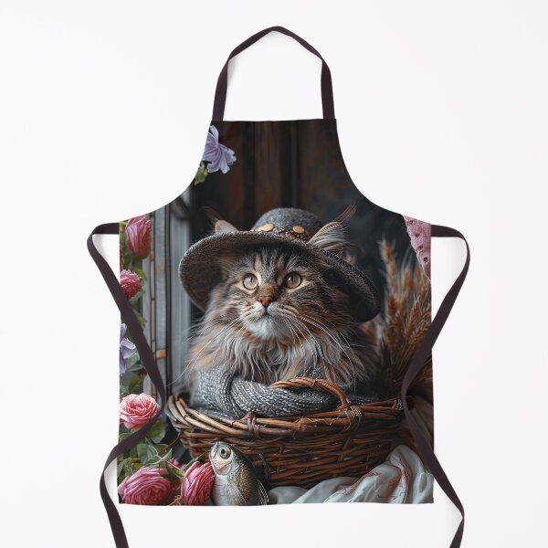 Item preview, Cat Portrait - Flowers And Bucket designed and sold by aleezon.