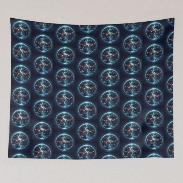 Item preview, lightning in sky in circle, like a planet designed and sold by Marici8.