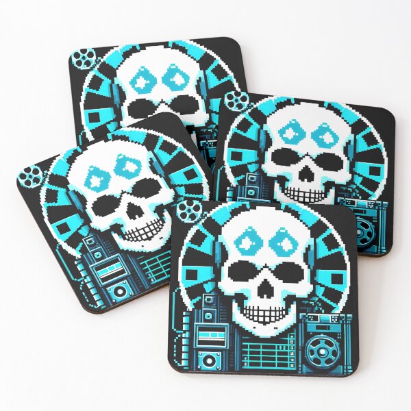 Item preview, Classic Movie Skull: Pixel Art Cinematic Blend designed and sold by Ronny-Owiso.