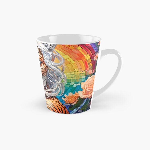 Item preview, Kitch woman tiger, rainbow and roses designed and sold by Foxelina.