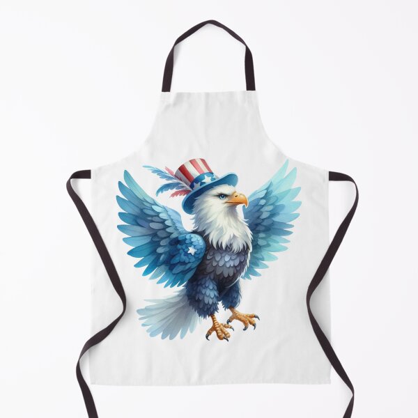 Item preview, 4th July watercolor american eagle in blue gift designed and sold by BlushRoses7.