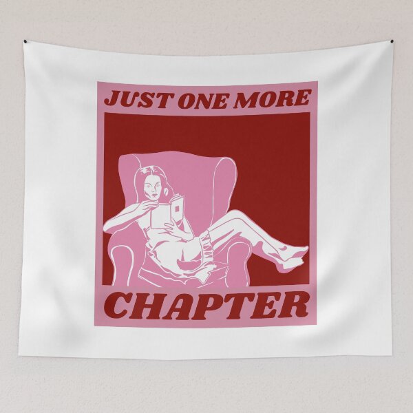 Item preview, Just one more chapter vintage reading aesthetic  designed and sold by stickersxbecca.