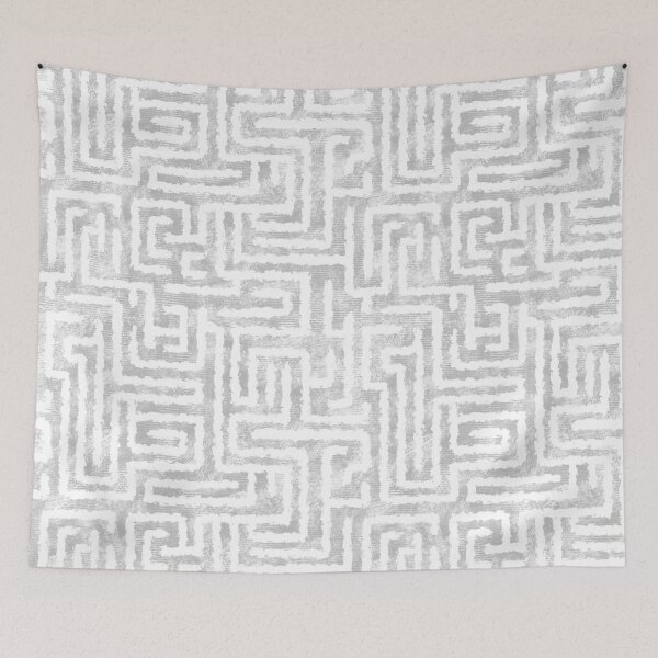 Item preview, Textured Maze Pattern Grey designed and sold by strixvariaart.