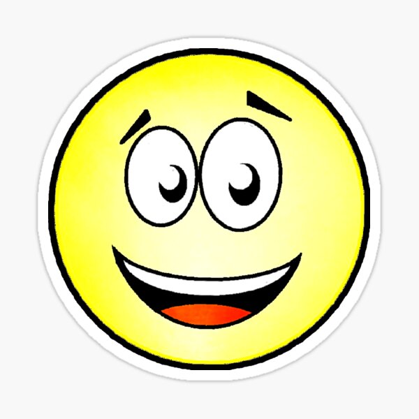Sticker Smiley Face Emoji Redbubble
