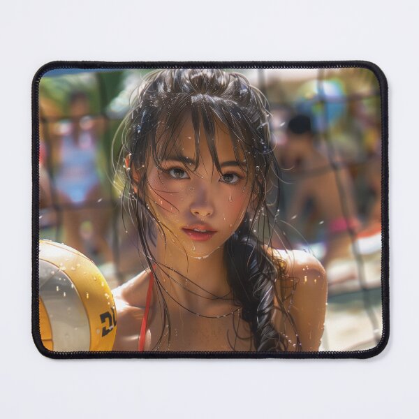 Item preview, Volleyball Player's Focused Intensity on the Court designed and sold by palmyst.