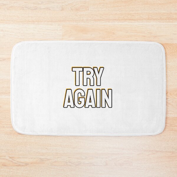 Item preview, Try again - short motivational phrases designed and sold by Inspirationmotivation.