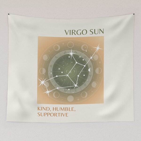 Item preview, Virgo, Virgo Sun Sign, Virgo Zodiac, Green Aura Gradient designed and sold by Magic Love Art Print.