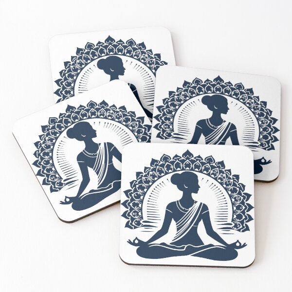 Item preview, Embracing Inner Peace: A Celebration of International Yoga Day with a Smart and Graceful Woman Practicing Yoga" designed and sold by designdukan.