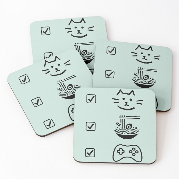 Item preview, All Set: Cat, Ramen, and Gaming Checklist - Everything You Love in One Design! designed and sold by Teeverva Studio.
