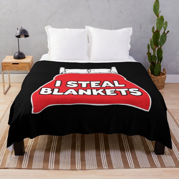 Item preview, Funny I Steal Blankets Bed Humor Blanket Stealer designed and sold by Designer-Girl.
