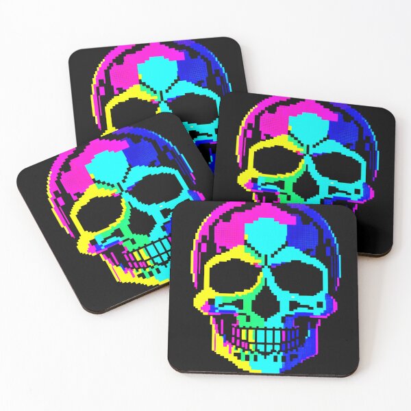 Item preview, 90s Neon Skull: Pixel Art Throwback designed and sold by Ronny-Owiso.