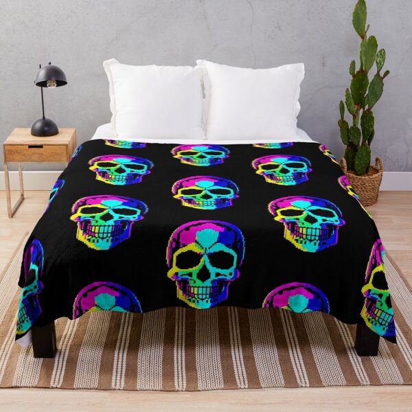 Item preview, 90s Neon Skull: Pixel Art Throwback designed and sold by Ronny-Owiso.