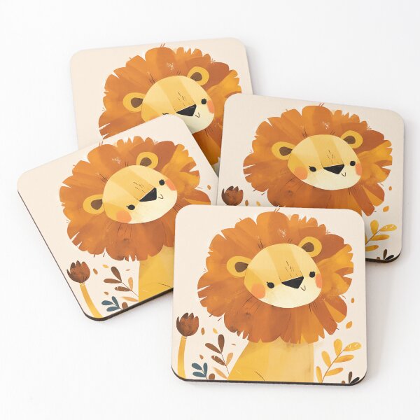Item preview, Fun Lion Wall Art, Modern Animal Print designed and sold by WILDEVIOLET.