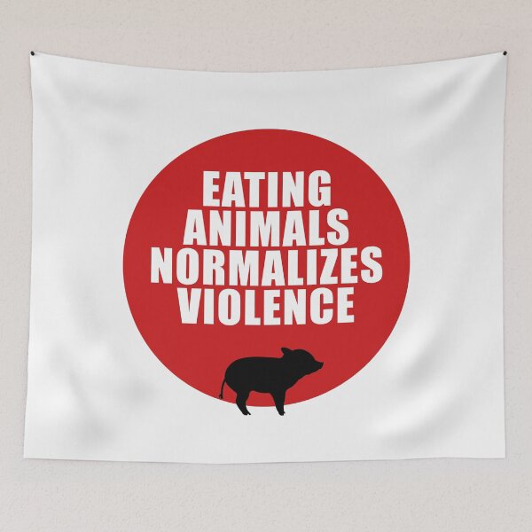 Item preview, Eating animals normalizes violence designed and sold by Nanika-akimoto.