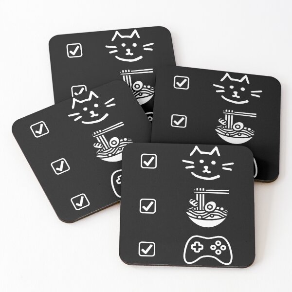 Item preview, All Set: Cat, Ramen, and Gaming Checklist - Everything You Love in One Design! designed and sold by Teeverva Studio.