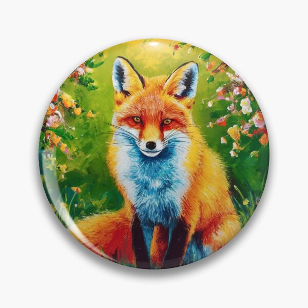 Artikelvorschau, Fuchs-Porträt. Frühlingszeit, Blumenfuchs, Vintage-Fuchs, Fuchs-Malerei, Paul Gauguin-Stil entworfen und verkauft von FoxVibes.