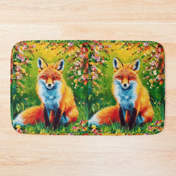 Artikelvorschau, Fuchs-Porträt. Frühlingszeit, Blumenfuchs, Vintage-Fuchs, Fuchs-Malerei, Paul Gauguin-Stil entworfen und verkauft von FoxVibes.