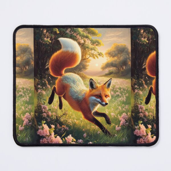 Item preview, Fox Portrait. Spring season, floral fox, vintage fox, fox painting, Paul Gauguin style designed and sold by FoxVibes.