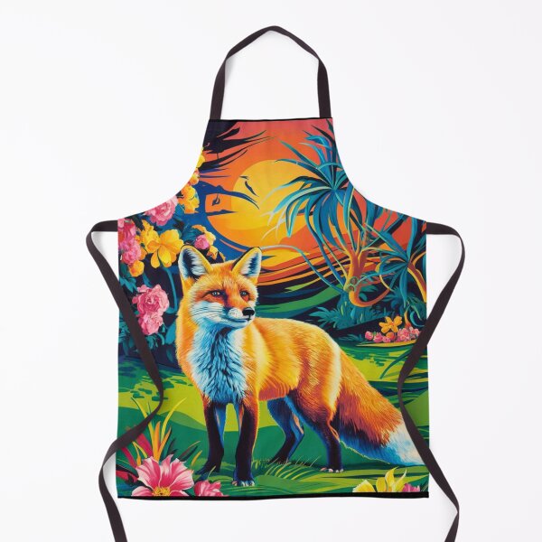 Artikelvorschau, Fuchs-Porträt. Frühlingszeit, Blumenfuchs, Vintage-Fuchs, Fuchs-Malerei, Paul Gauguin-Stil entworfen und verkauft von FoxVibes.