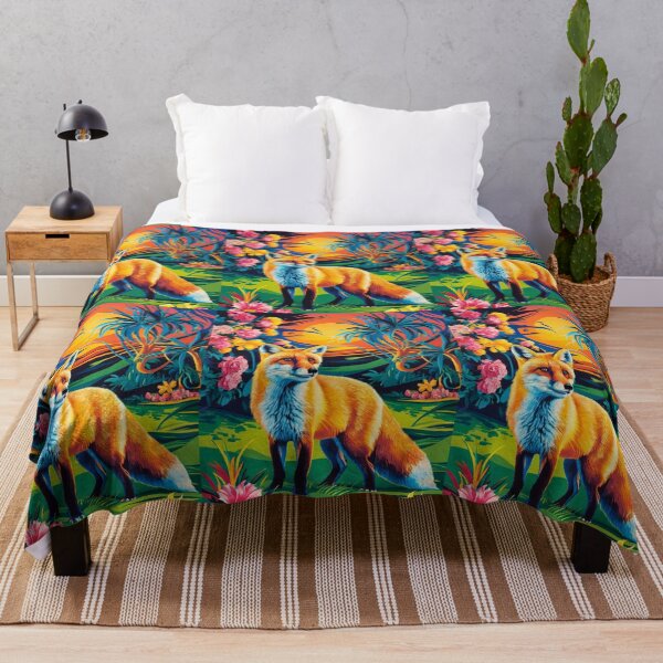 Artikelvorschau, Fuchs-Porträt. Frühlingszeit, Blumenfuchs, Vintage-Fuchs, Fuchs-Malerei, Paul Gauguin-Stil entworfen und verkauft von FoxVibes.