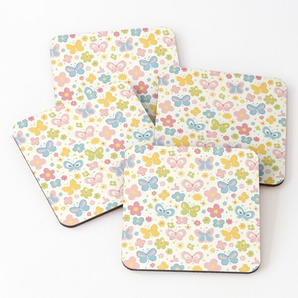 Item preview, Cartoon Butterflies and Flowers designed and sold by ComerPrintCo.