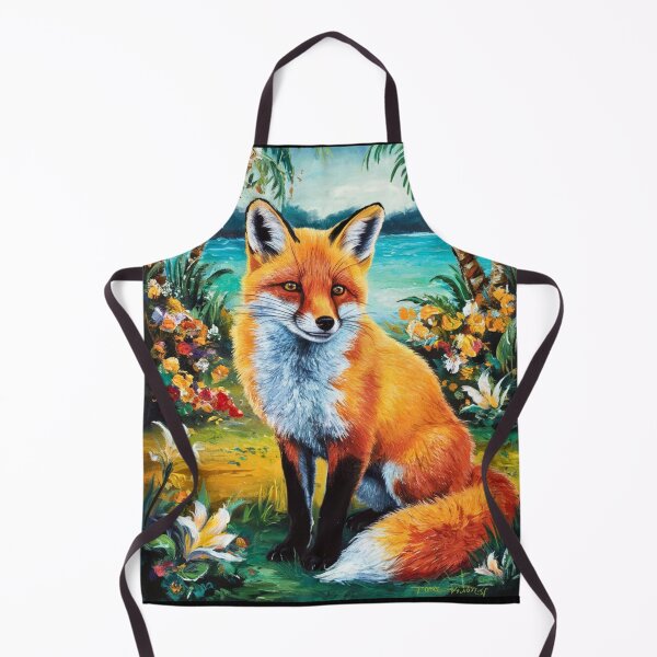 Artikelvorschau, Fuchs-Porträt. Frühlingszeit, Blumenfuchs, Vintage-Fuchs, Fuchs-Malerei, Paul Gauguin-Stil entworfen und verkauft von FoxVibes.