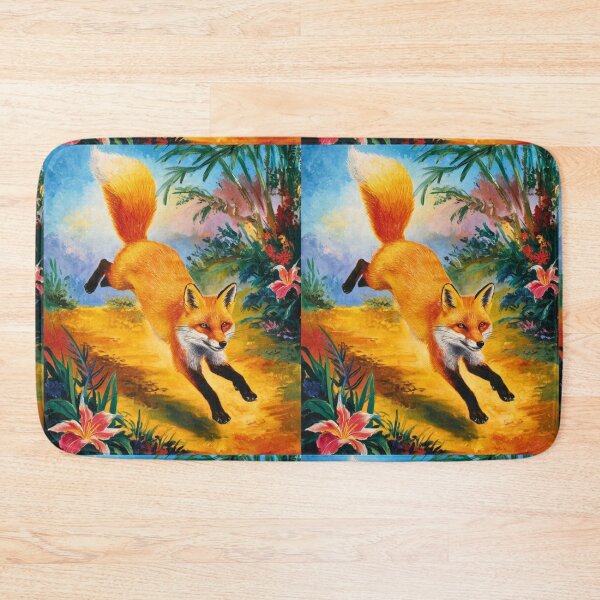 Artikelvorschau, Fuchs-Porträt. Frühlingszeit, Blumenfuchs, Vintage-Fuchs, Fuchs-Malerei, Paul Gauguin-Stil entworfen und verkauft von FoxVibes.