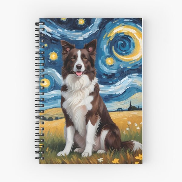 Item preview, A Border Collie Dog Sitting In A Field Under A Starry Night Sky designed and sold by Adelberton.