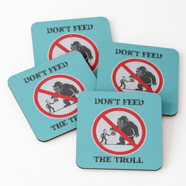 Item preview, "Don't Feed the Troll" Prohibition Sign designed and sold by Nabucodonoshop.